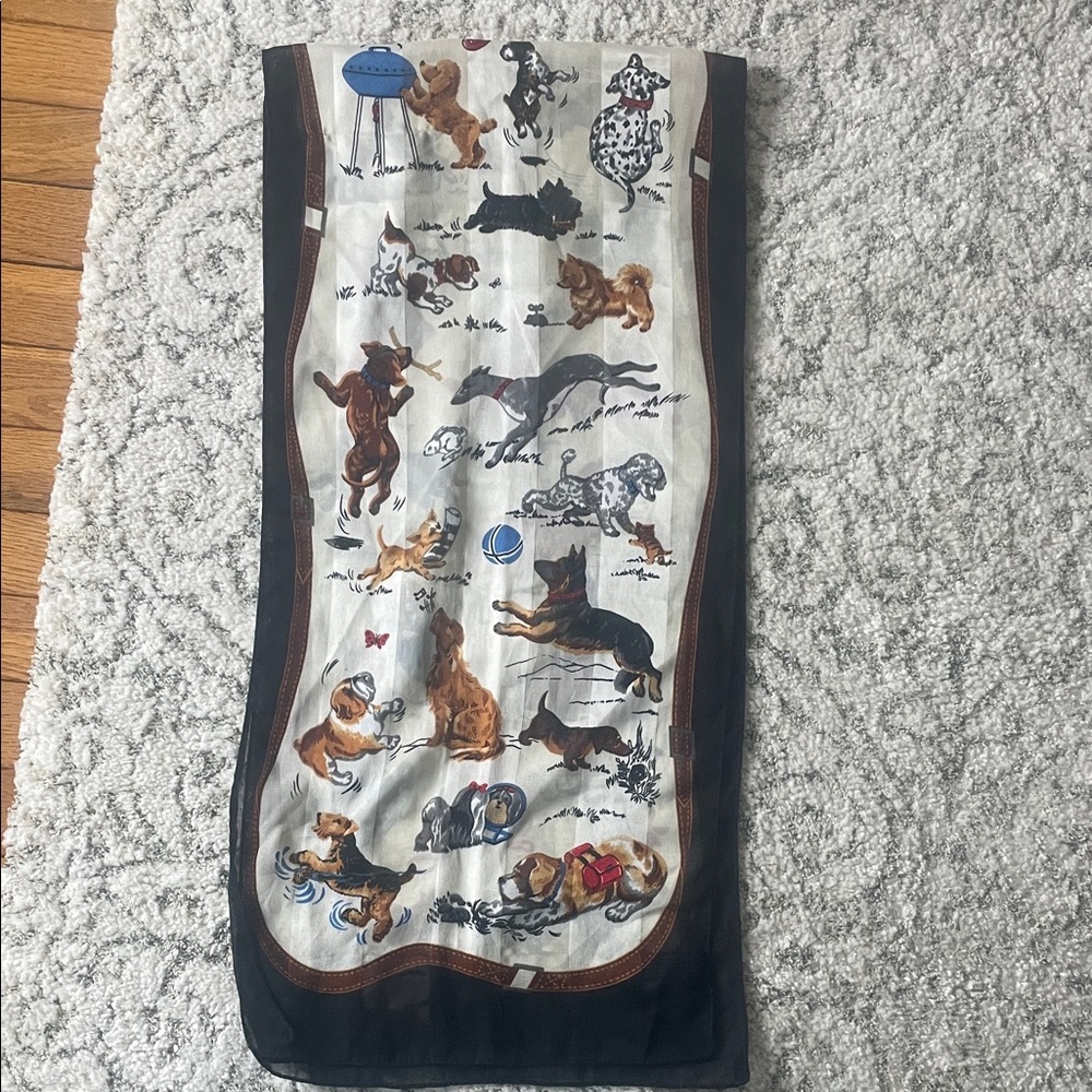 Dog Print Scarf - Picture 3 of 3